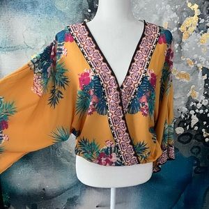 Flying Tomato Yellow Boho top